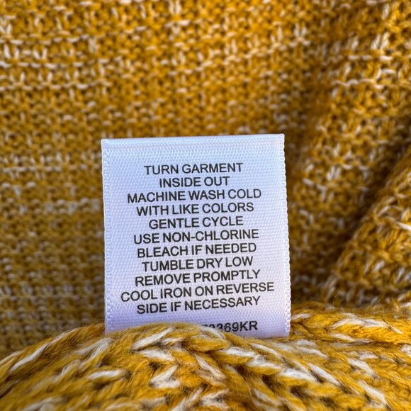 Its Our Time Mustard Yellow Womens Open Knit Cowl Neck Long Sleeve Sweater XL - Picture 9 of 10